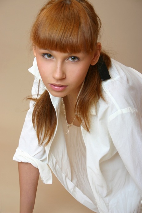 Alluring redhead poses her hot teen body in the nude all by herself 51304726