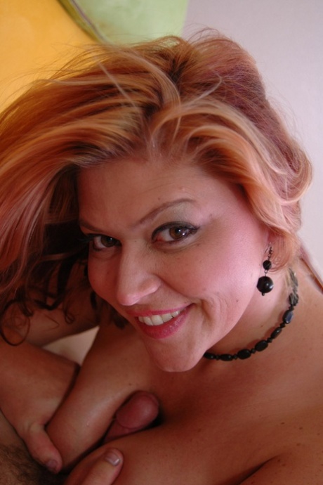 Chubby MILF Eden gives a titjob and gets a cumshot on her tits 12519977